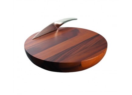 Nambe Harmony Cheese Board w/Knife