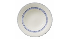 Farmhouse Touch Relief Blueflowers Rim Soup 9 1/2 in