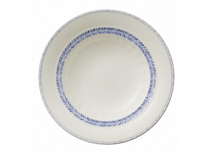 Farmhouse Touch Relief Blueflowers Rim Soup 9 1/2 in