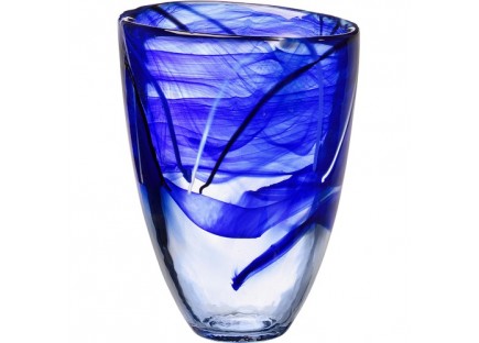 Kosta Boda Contrast Vase, Blue 