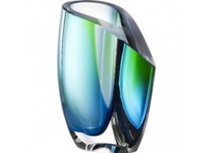 Kosta Boda Mirage Vase Blue Green Small - 15.5cm 